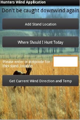 Hunters Wind Direction App Screen 2