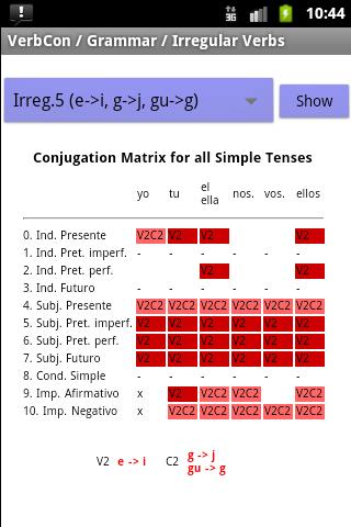 【免費教育App】Spanish VerbConjugation Matrix-APP點子