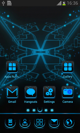 Neon Blue Launcher