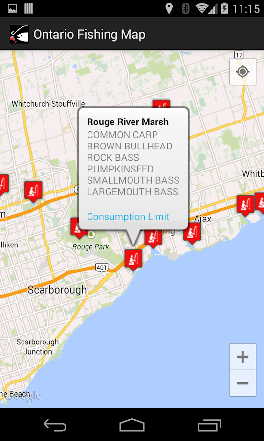 Ontario Fishing Map - Android Apps on Google Play
