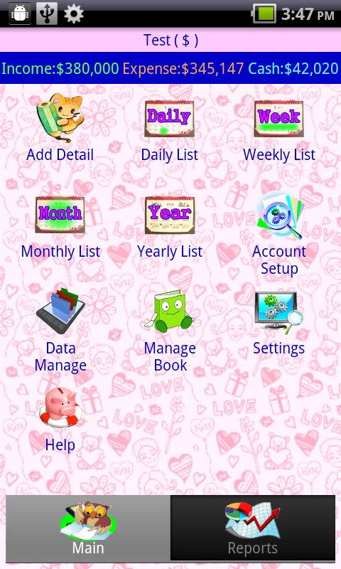 Android application Easy Home Budget Book &amp; Asset screenshort