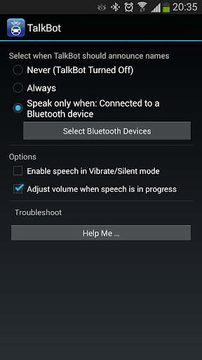 TalkBot Bluetooth 和 Wifi