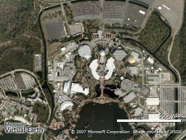 Areial View Of Epcot Center, Disney World