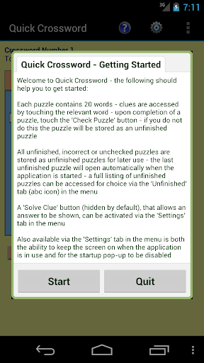 Quick Crossword adfree