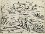 Het timmeren van Het Behouden Huys. Naar Gerrit de Veer, 1598