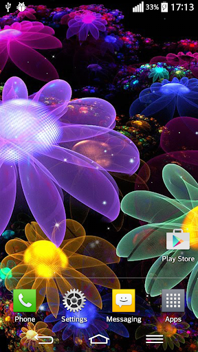 Glowing Flowers Live Wallpaper