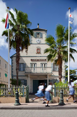 The courthouse in Philipsburg, capital of St. Maarten.