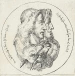 De gebroeders de Witt als een vos en wolf. Romeyn de Hooghe, 1672