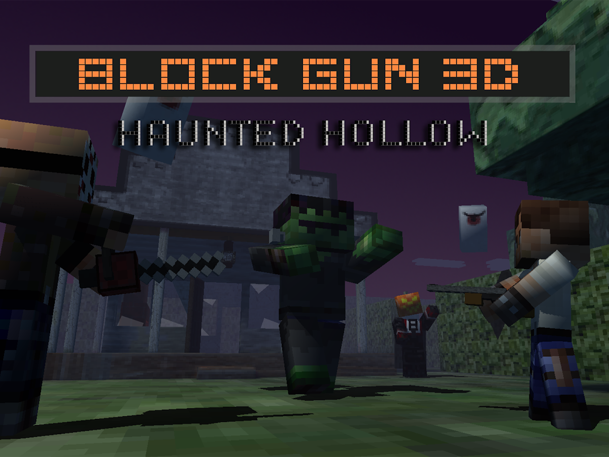 Gun block. Игра блок худ. Block Gun 3d: Ghost ops. Майнкрафт Haunted World. Block Gun 3d fps Shooter PVP.