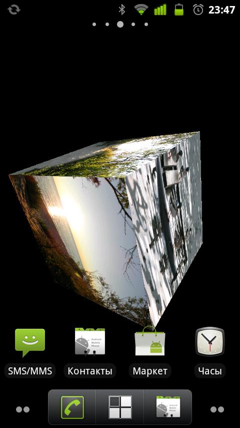 Android application Slideshow Cube Wallpaper screenshort