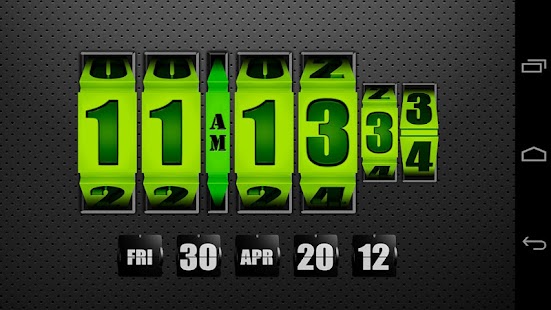 Lastest 3D Rolling Clock GREEN APK