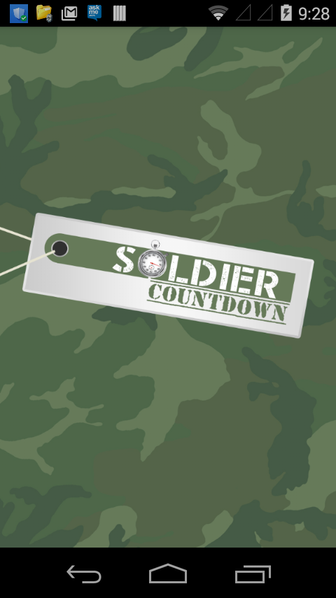 Android application Soldier Countdown screenshort