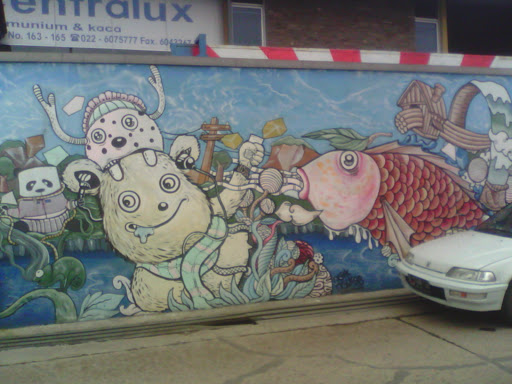 Fish and Bear Mural