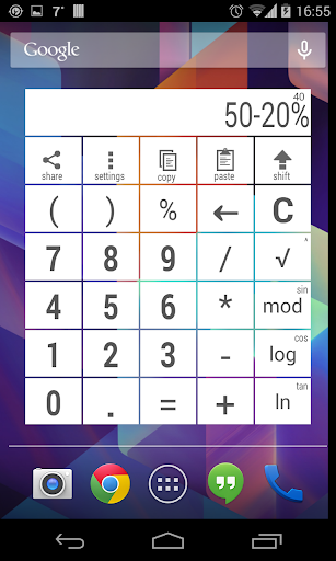 Calculator Widget Multicolor