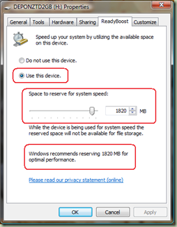 Windows Vista Ready Boost