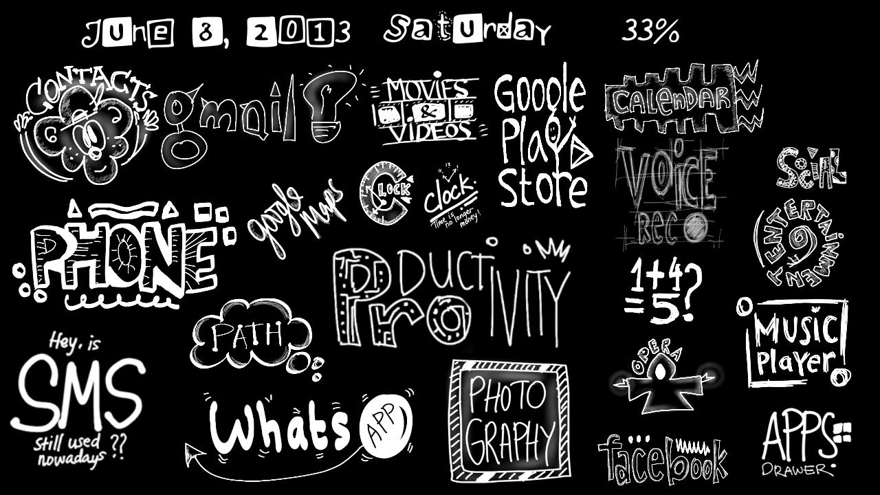 Doodle Dark Theme SsLauncher Apl Android Di Google Play