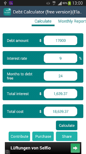 Debt Calculator free