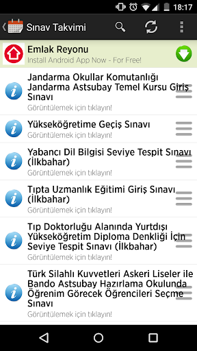Exam Schedule in Turkey
