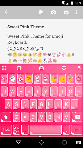 Sweet Pink Emoji Keyboard