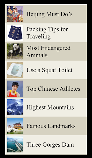 World Travel Lists - CHINA