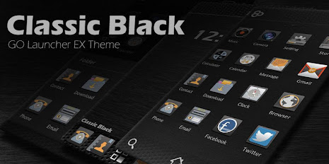 Classic Black Launcher Theme poster 4
