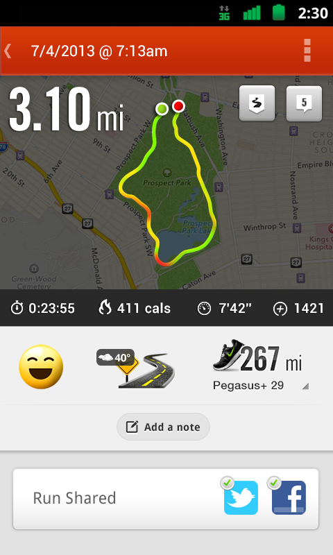 Nike+ Running - screenshot
