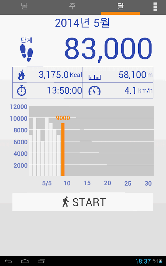   만보기- 스크린샷 