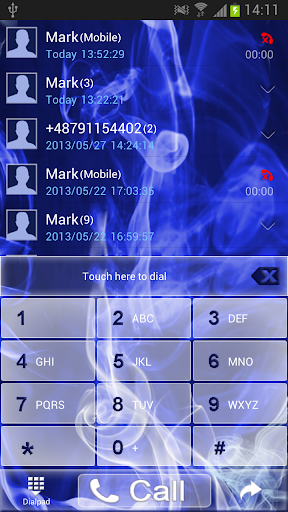 GO Contact Blue Smoke Theme