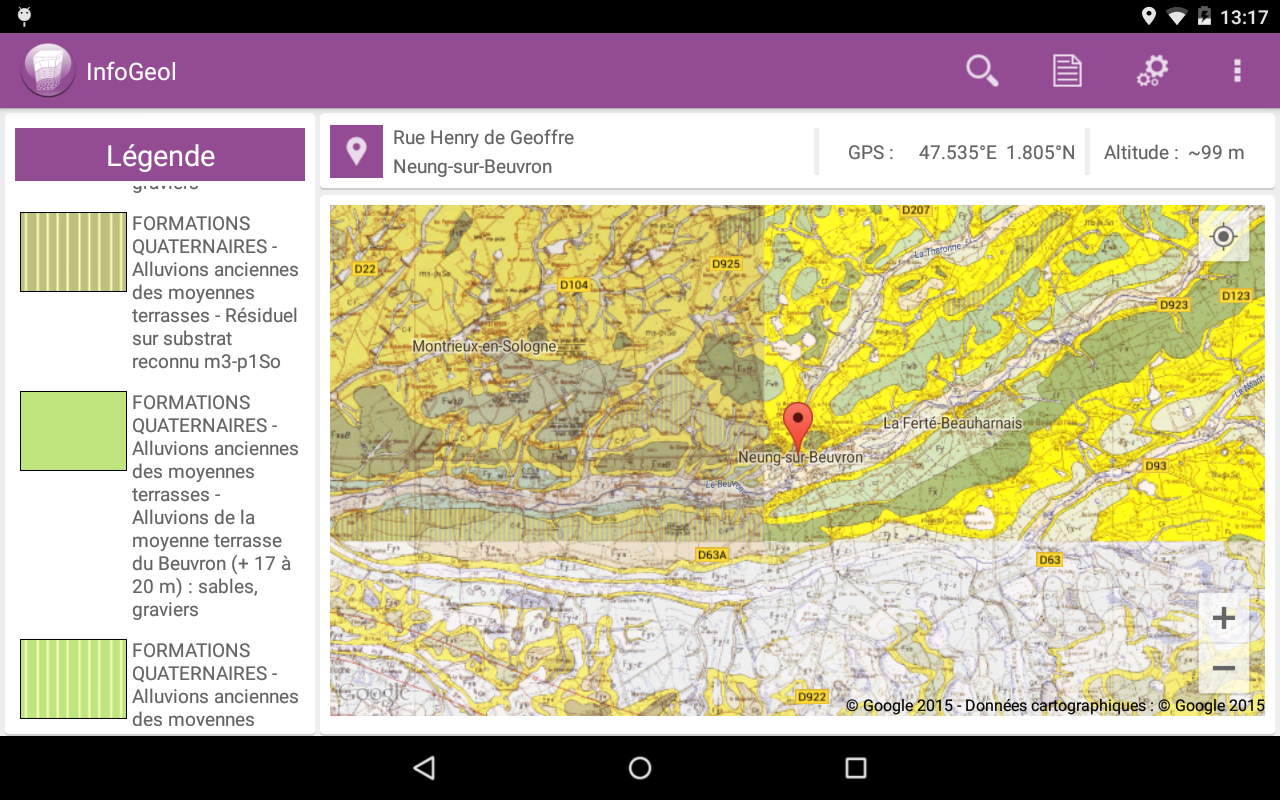 InfoGeol v2 - screenshot