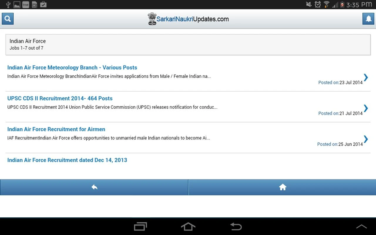    Govt Job search Sarkari Naukri- screenshot  
