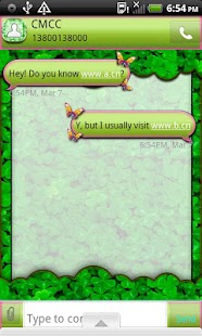 GO SMS THEME/ButterflyClover2 Screenshots 2