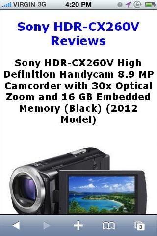 HDRCX260V Camcorder Reviews