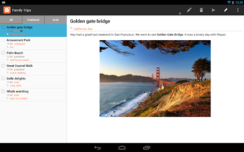 Blogger - screenshot thumbnail
