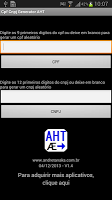 Cpf Cnpj Generator AHT APK Screenshot #1