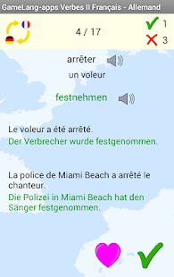 Verbs A1 A2 French - German Screen 3