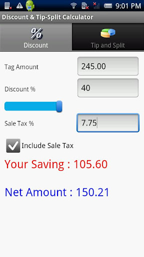 Discount TipSplit Calculator