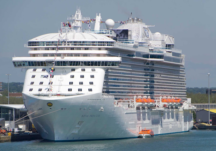 Royal Princess at Southampton Docks in the United Kingdom.