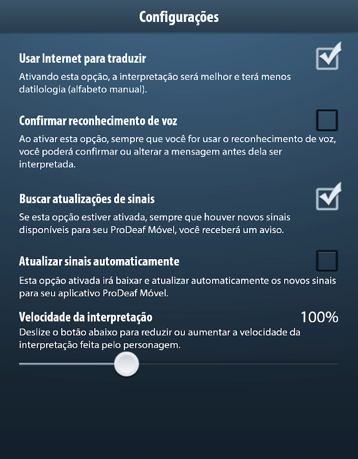 ProDeaf Tradutor para Libras - screenshot