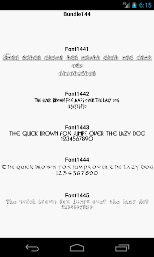 Fonts for FlipFont 144