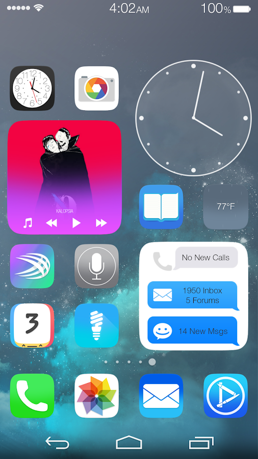 Ultimate iOS8 Launcher Theme - screenshot