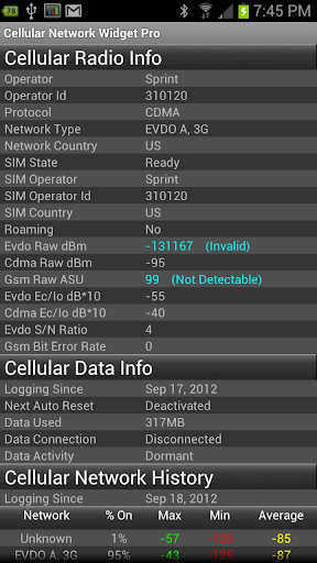 Cellular Network Widget Pro