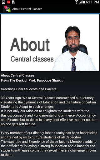 Central Classes