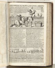 Spotprent op de hongersnood bij de Fransen tijdens het beleg van Rijssel, 1708