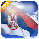 3D Serbia Flag mobile app icon