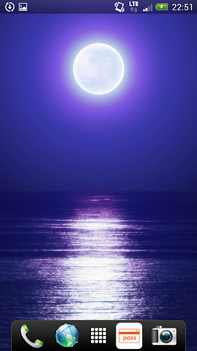 Full Moon on the Sea ライブ壁紙