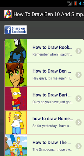 【免費程式庫與試用程式App】How To Draw Ben 10 And Simpson-APP點子