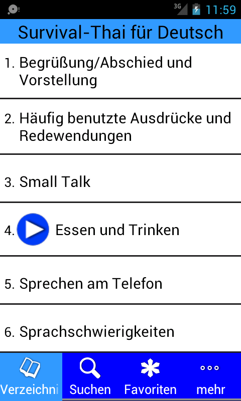 Survival-Thai für Deutsch Screen 1