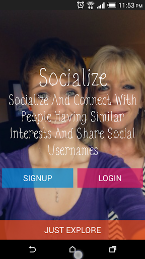 Socialize - Share Usernames