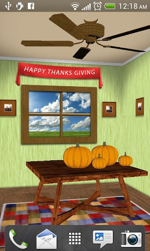 Thanksgiving live wallpaper 3D