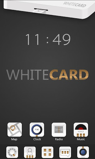 【免費個人化App】WHITECARD GO Launcher Theme-APP點子